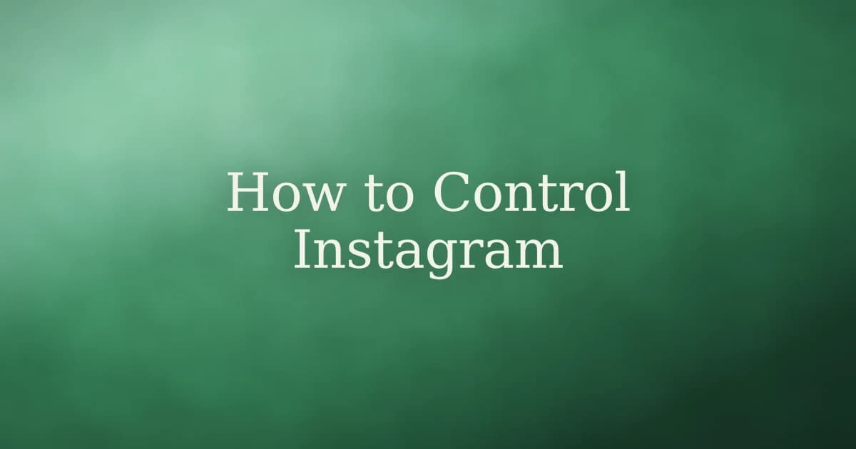 How to Control Instagram in Islam: A Practical Digital Detox