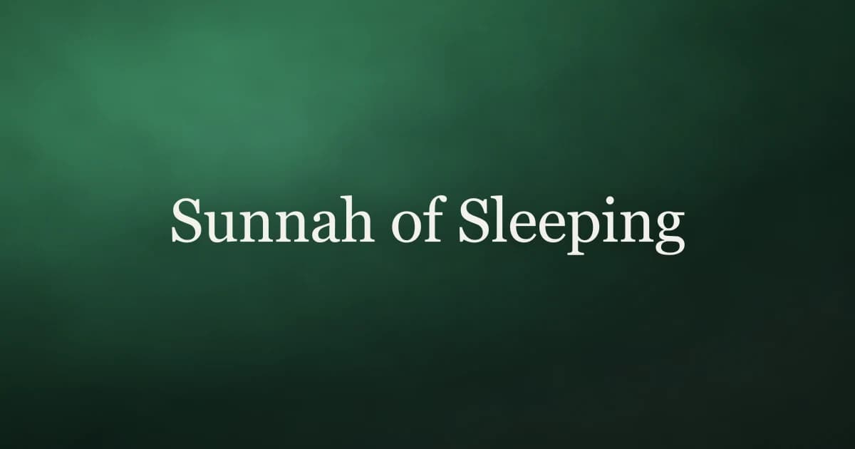 A prayer mat and open Quran beside a dimly lit lamp at night, representing the prophetic bedtime routine